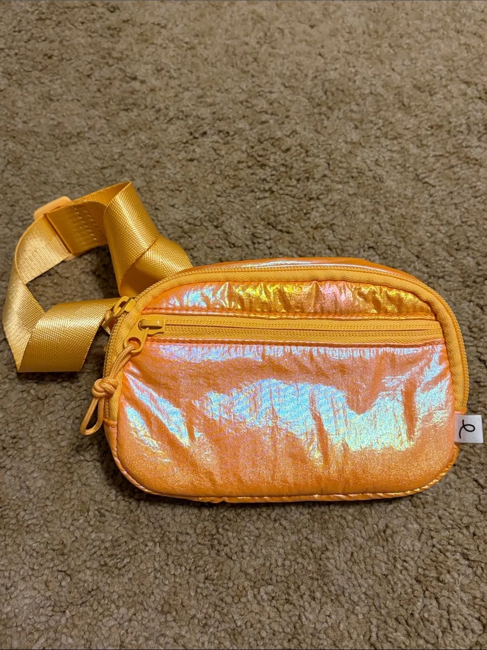 Iridescent Orange Crossbody Belt Bag